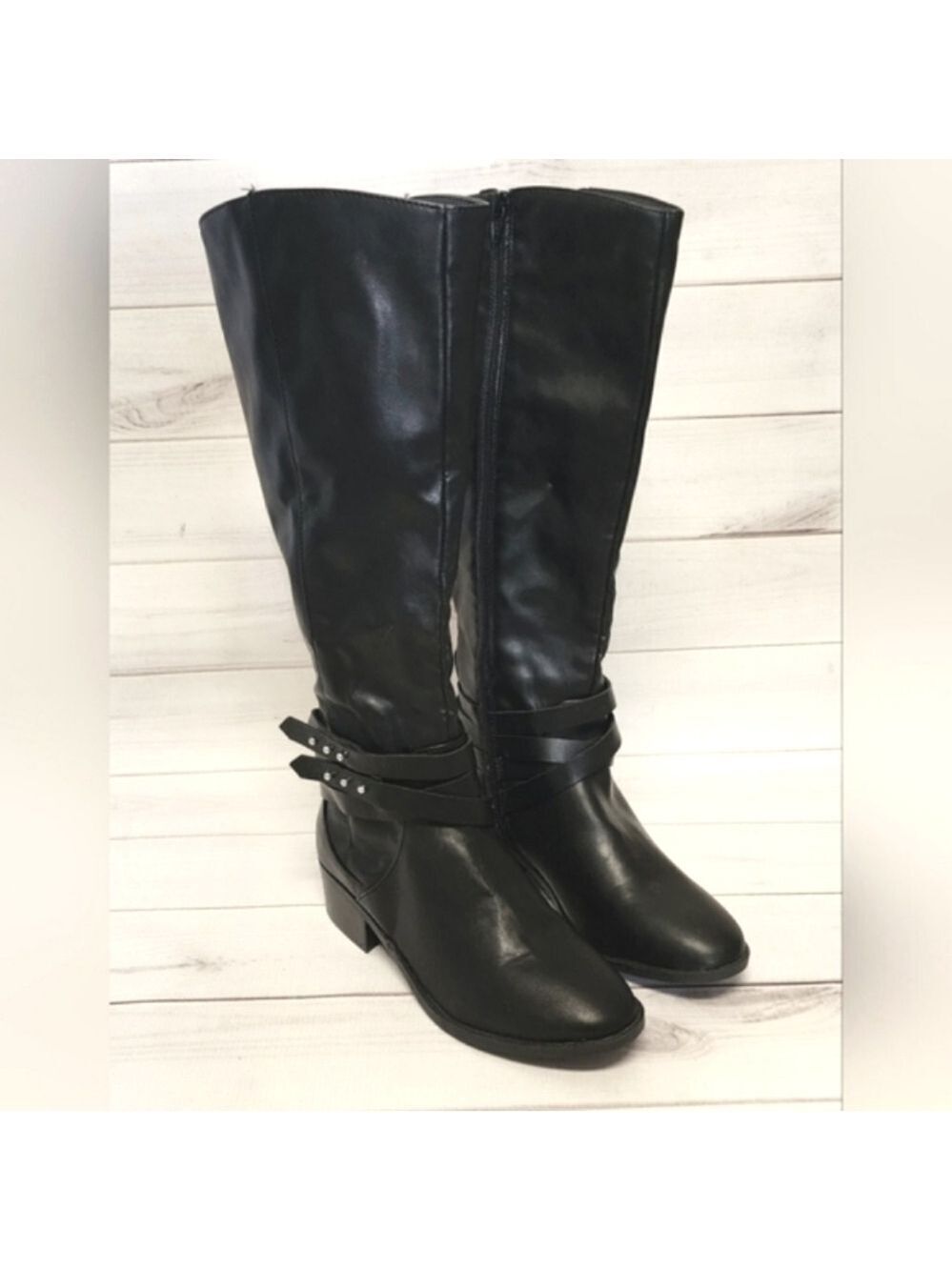 Material Girl Damien Almond Toe Knee High Fashion Boots  Size 7.5 M - New In Box